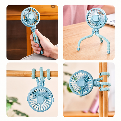 USB Mini Octopus Fan: Adjustable, Portable, Multifunctional.